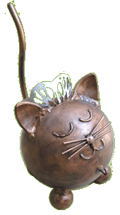 cat's meow with bow