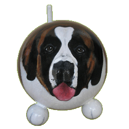 Painted Dog Portrait Urn