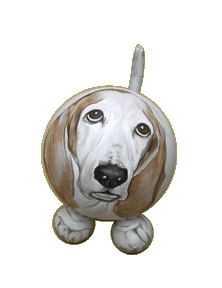 Painted Puppy Dog Urn