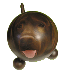 painted puppy urn