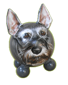 Painted Puppy Dog Urn