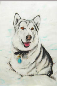 dog memorial painting